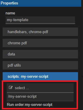 select script