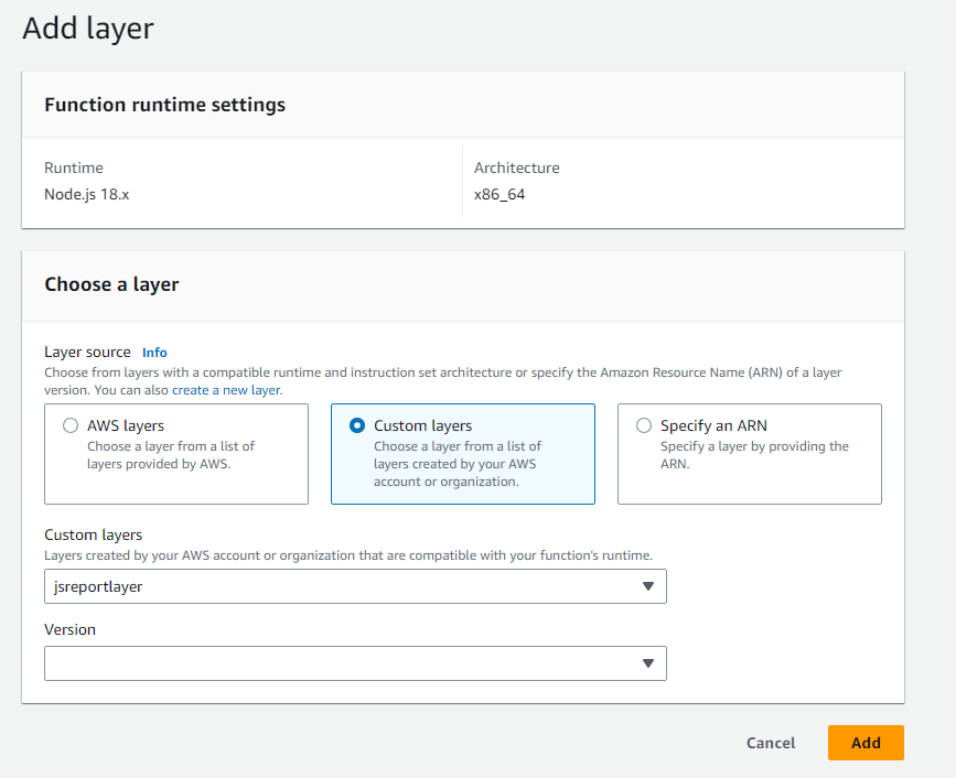 lambda add layer2