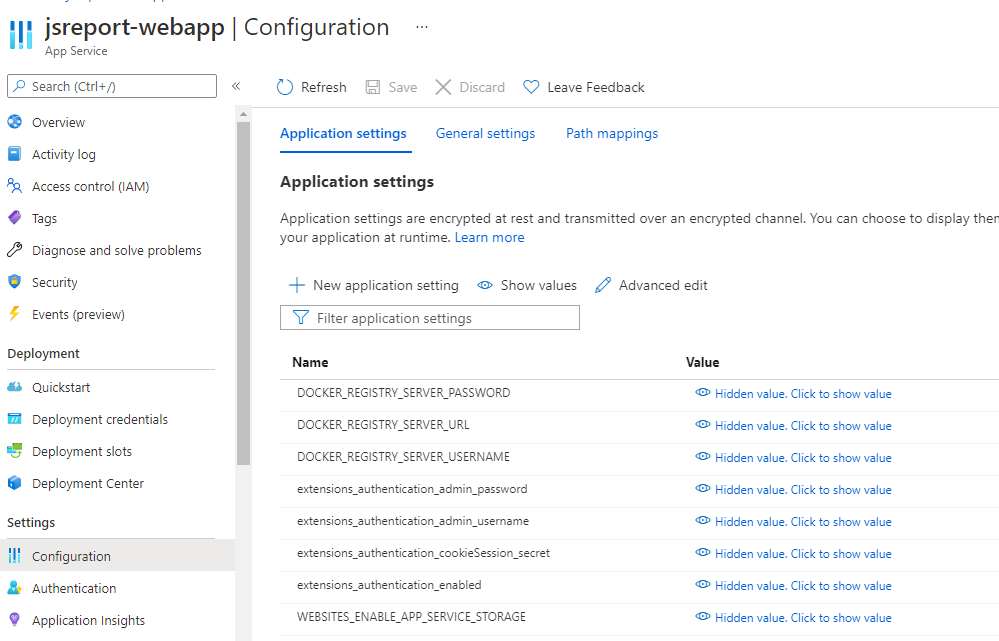 azure-webapp-config